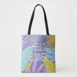 Tote Olá Summer Tropical Pastel Sai Bolsa
