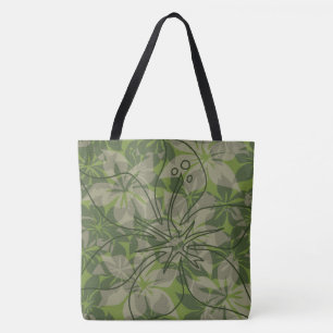 Tote Olowalu Hibiscus Camo Bolsa de praia Havaiana