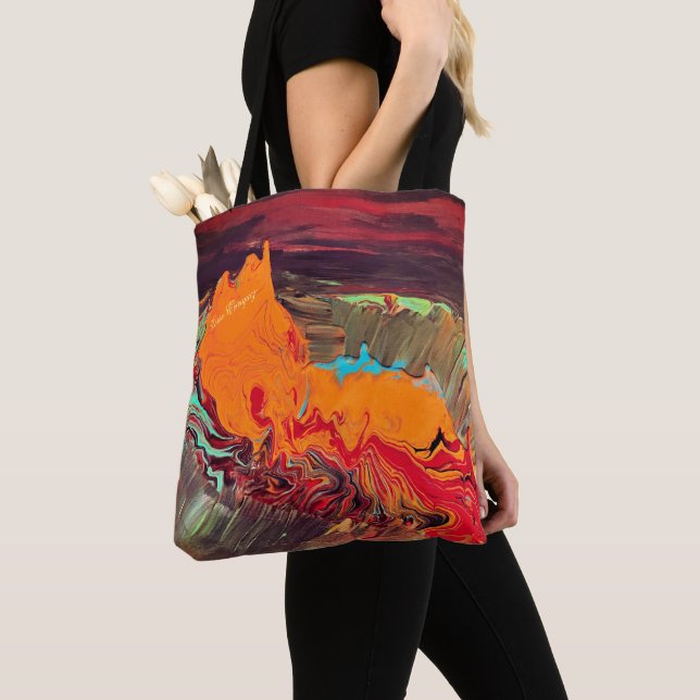 Tote Ombro do Bolsa Abstrato All-Over-Impressão (Close Up)