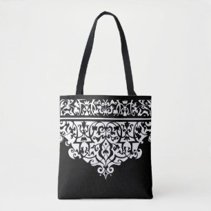Tote Ornamentado personalizável de padrão de Bolsa pret