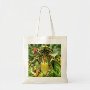 Tote Orquídea amarela com o bolsa amarelo e preto das