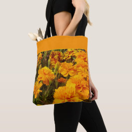 Tote Ouro Floral Marigold Flowers Bolsa