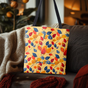 Tote Ouro Momentos do Bolsa com o outono deixa Design