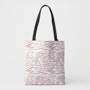 Tote Padrão de Anatomia Minimalista - Bolsa de estudant