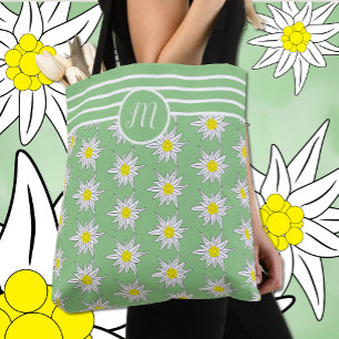 Tote Padrão Misto Edelweiss N Stripes Bolsa Verde Claro