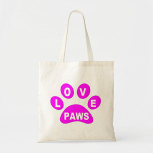 Tote Palhetas de amor de bolsa rosa