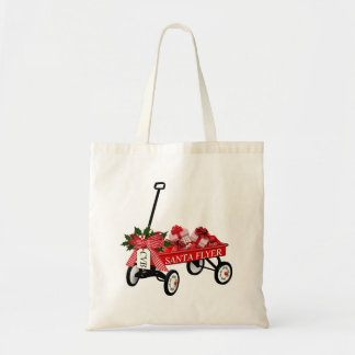 Tote Papai noel de panfleto apresenta Bolsa de Natal bo