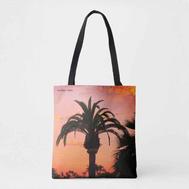 Tote Papais noeis Barbara, CA Sunset Bolsa (Frente)