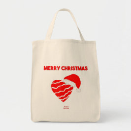 Tote Papais noeis de Natal Bolsa de Heart Grocery