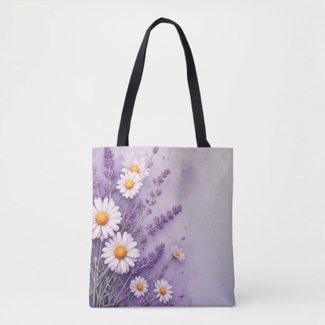 Tote Pastel Floral Bolsa para uso diário (Frente)