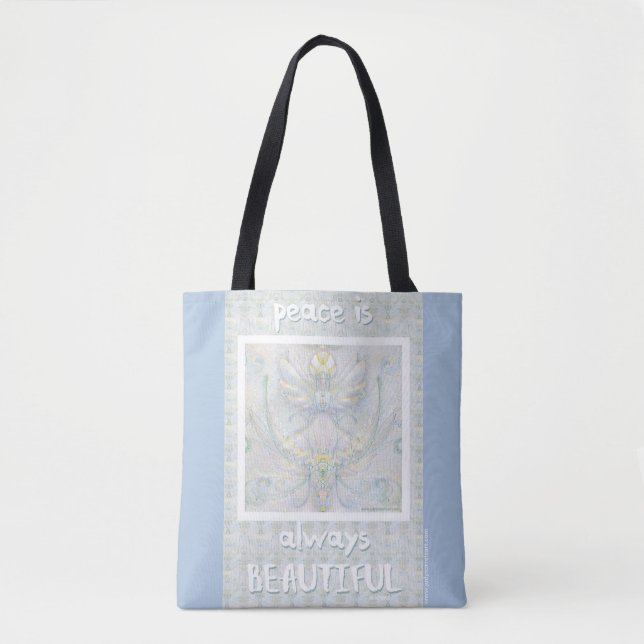 Tote Paz é sempre bela, sobre o Bolsa do Ombro (Frente)