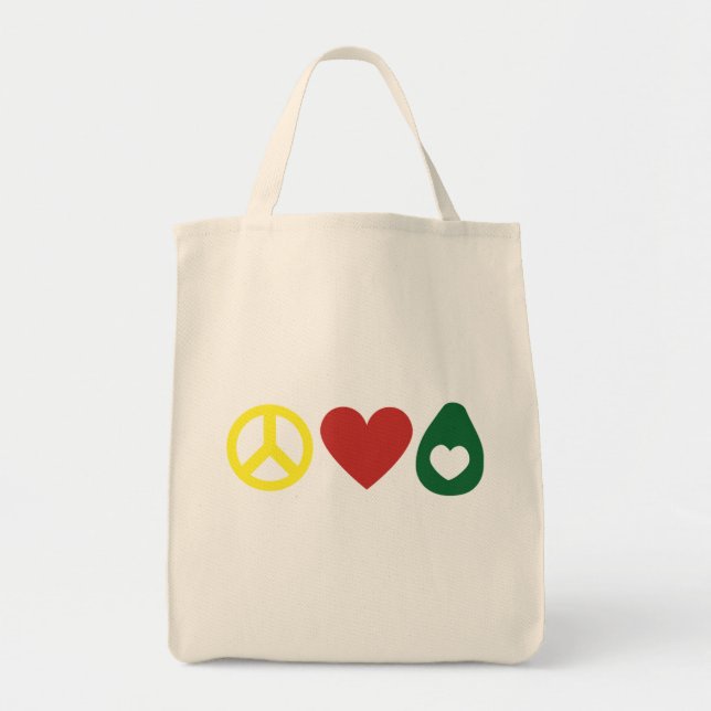 Tote Paz, o bolsa do abacate do amor (Frente)