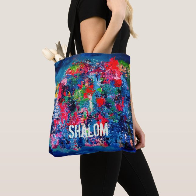 Tote Peace Shalom Bolsa (Close Up)
