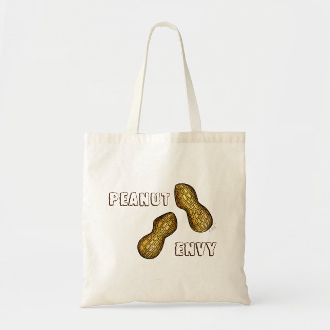Tote Peanut Envesse Loucos De Peanuts Nutty Snack Bolsa (Frente)