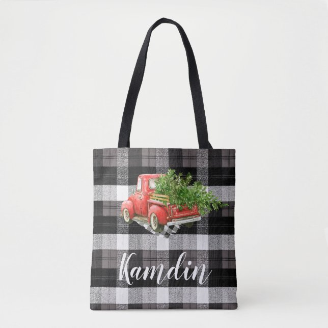 Tote Personalizado Bag XMAS Caminhão Baffalo Xadre (Frente)