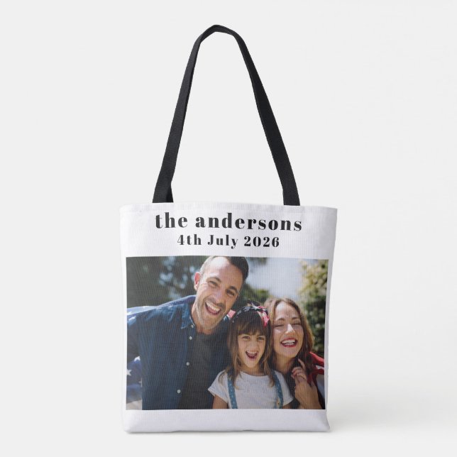 Tote Personalizado com 2 Fotos e Texto (Verso)