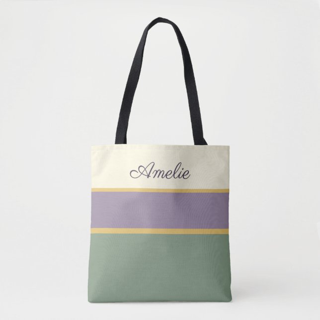 Tote Personalizado de Flor Silvestre Lavanda - Lis (Frente)