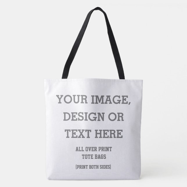 Tote Personalizado por todo o Impressão Bolsa - Design  (Frente)