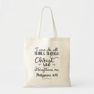 Tote Philippians 4:13 Bíblia cristã Verse Faith Bolsa