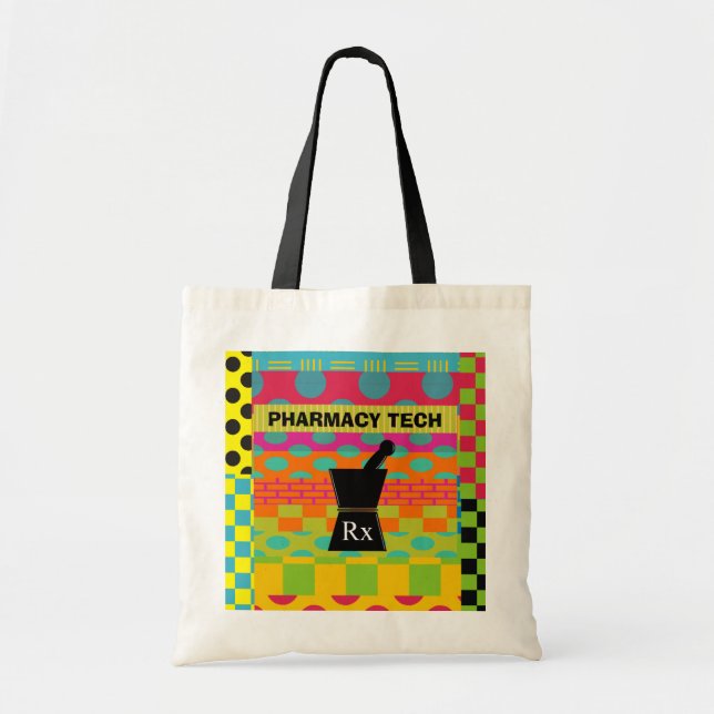 Tote Pilão e almofariz lunáticos do bolsa da tecnologia (Frente)