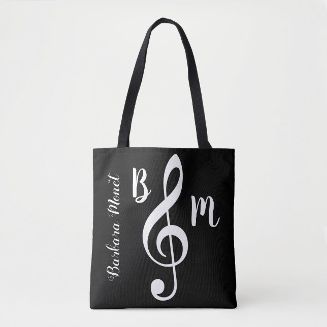 Tote pinças de triplo preto bolsa (Frente)