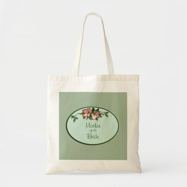 Tote Pink e Sage Floral Weding Bolsa (Frente)