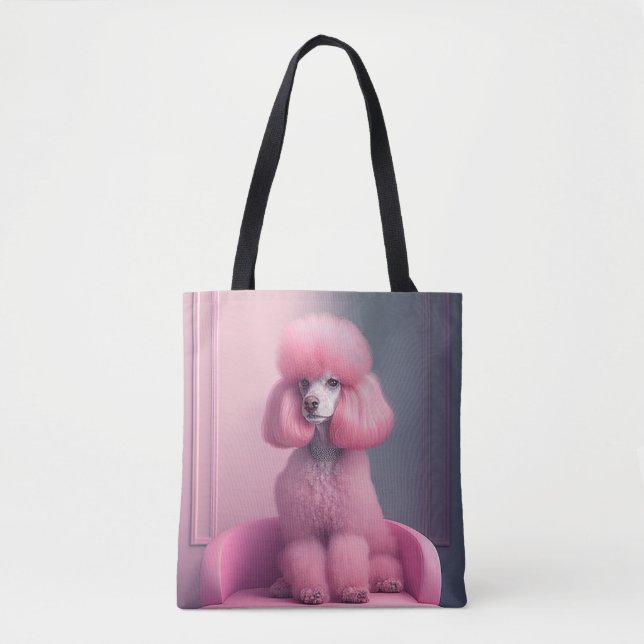 TOTE PINK POODLE ART BOLSA PURSE (Frente)