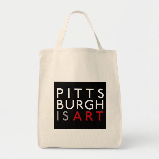 Tote Pittsburgh é a bolsa de compra reusável da arte (Frente)