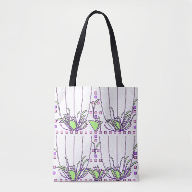 Tote PLANTAS VERDES STEMS VERDE Dia de as mães Bolsa (Frente)