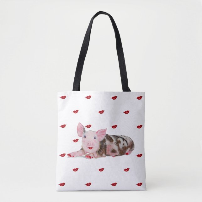 Tote Porco com o bolsa do batom (Frente)