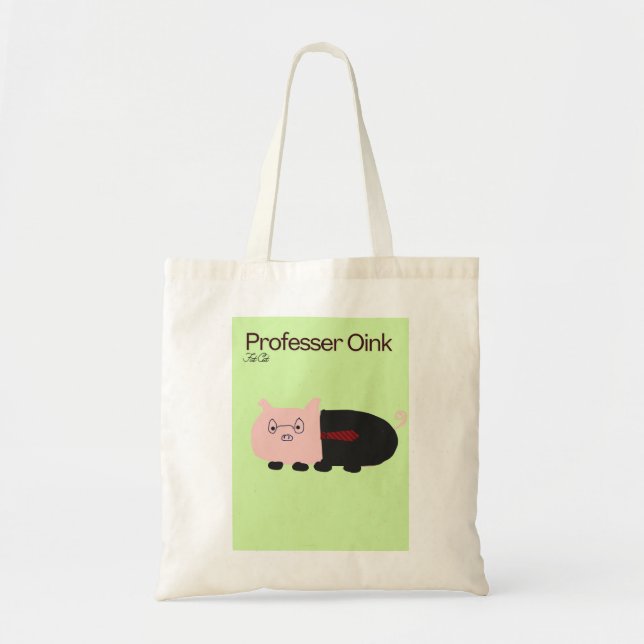 Tote Porco professor de bolsa de praia de dupla face (Frente)