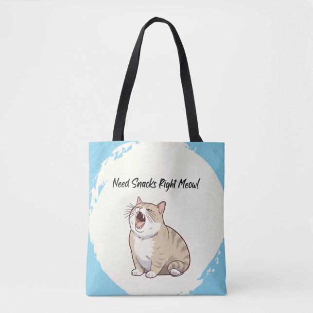 Tote Preciso de lanches à direita, Bolsa de mercearia (Frente)