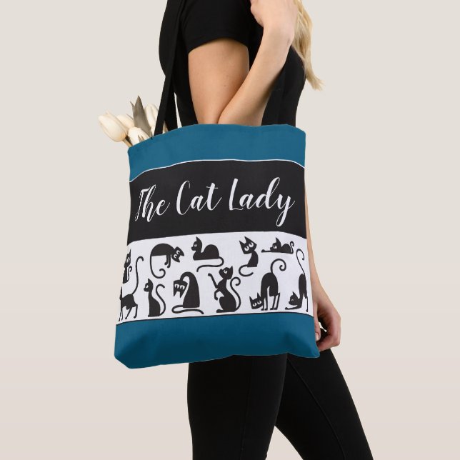 Tote Presente Divertido! A Bolsa de Gato de Whimsical (Close Up)