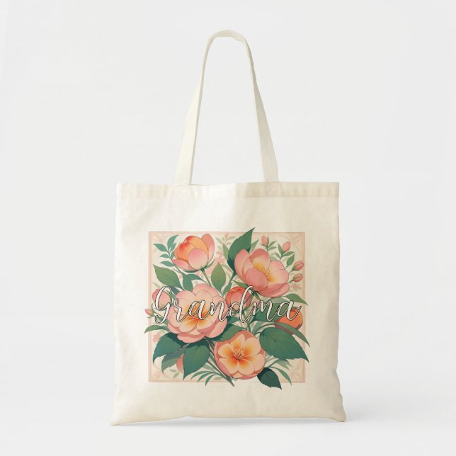 Tote Presente Personalizado Para Avó, Bolsa Avó Canvas (Frente)