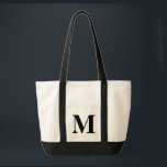 Tote PRETO personalizado do monograma   O BOLSA NATURAL<br><div class="desc">PRETO personalizado do monograma   O BOLSA NATURAL.  O costume cria seu próprio saco!</div>