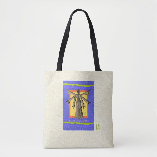Tote Preto. Vive. A questão. Bolsa All-Over-Impressão (Frente)