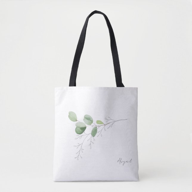 Tote Primavera Botanical Custom Bridesmaid Bolsa (Frente)