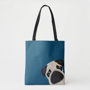 Tote Pug Allover Bolsa