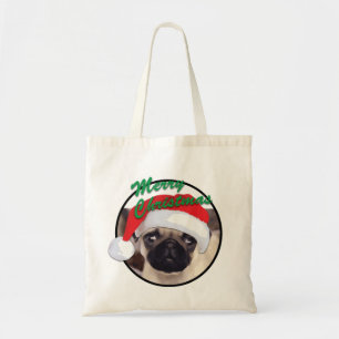 Tote Pug do Natal - o bolsa do orçamento