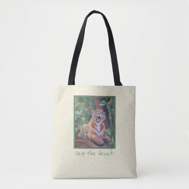 Tote Pule o Decaf! Bolsa Tiger (Frente)