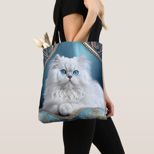 TOTE PURA BOLSA DE GATO PERSA BRANCA (Close Up)