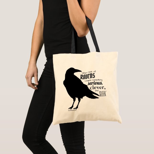 Tote "Quando eu pensar dos corvos…" o bolsa (Frente (produto))