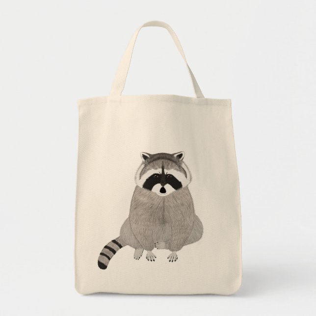 Tote Raccoon Grocery Bolsa (Frente)
