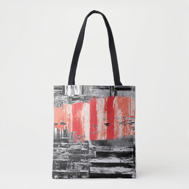 Tote – Red Pulse Abstract Design (Frente)