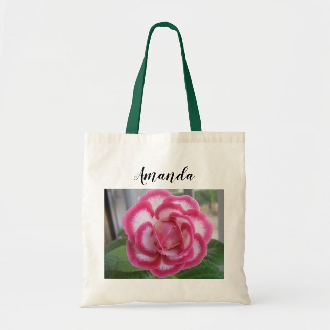 Tote Rosa branca vermelha, uma bolsa personalizada para (Frente)