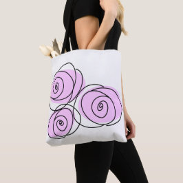 Tote Rosa Lilac Buquê por todo o bolsa