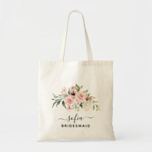 Tote Rosas Rosa Românticas Bolsa de Casamento Floral d