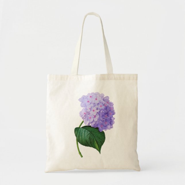 Tote Roxo - Hídrangea Bolsa de Orçamento (Frente)