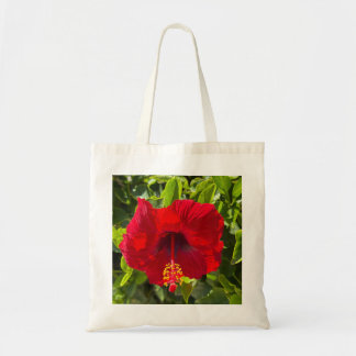 Tote Saca de Hibisco Vermelho – Bolsa de Compras de Nat