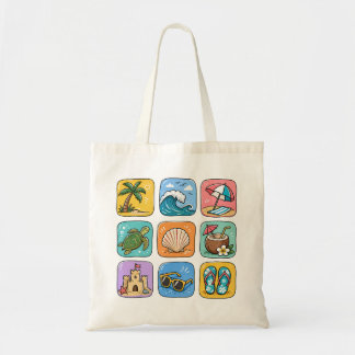 Tote Saca de Praia Icons Fofos Bolsa de Férias de Verão